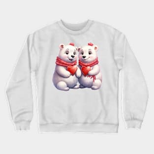 Valentine Polar Bear Couple Crewneck Sweatshirt